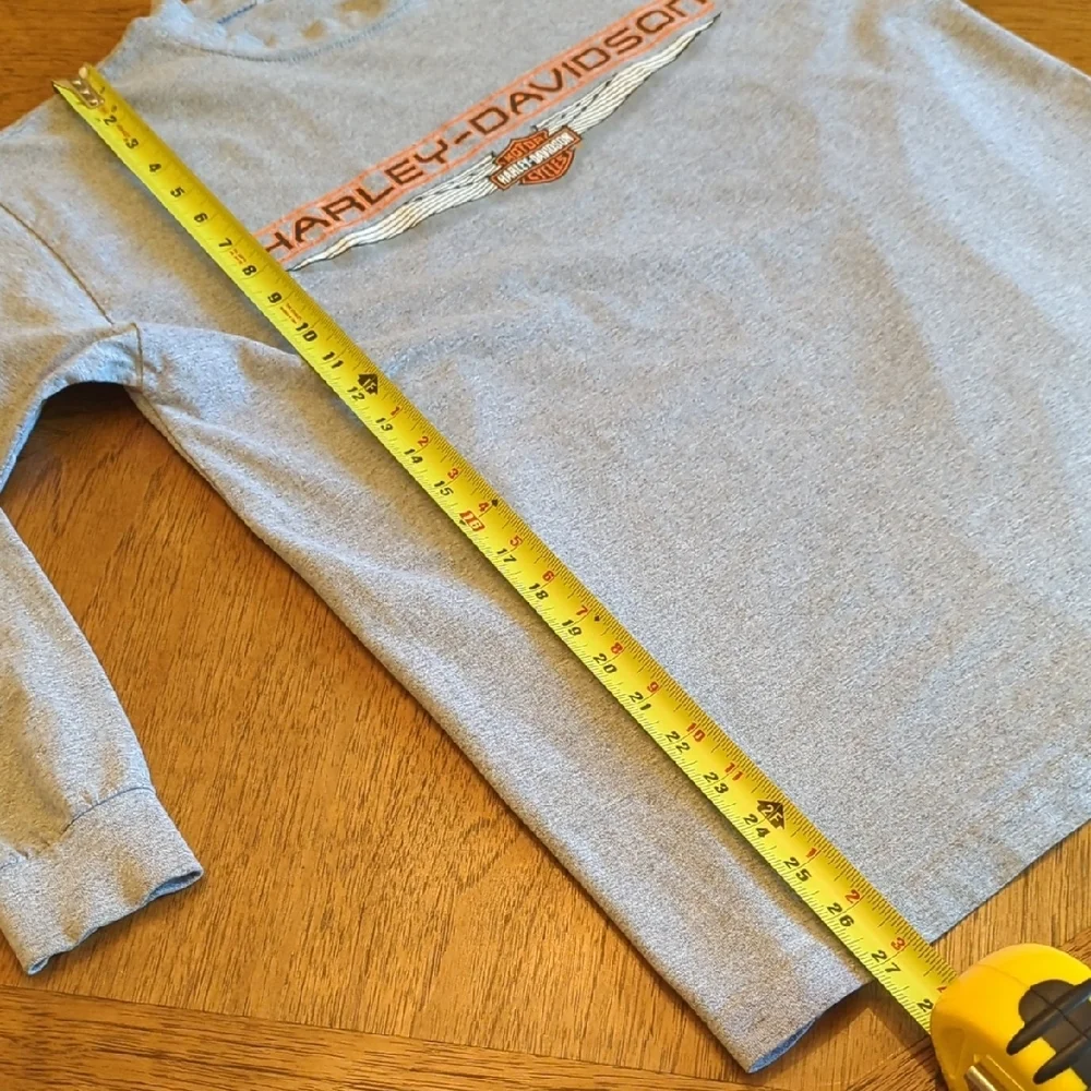 Harley-Davidson Gray Tee with Orange and Black Logo - Picture 5 of 7
